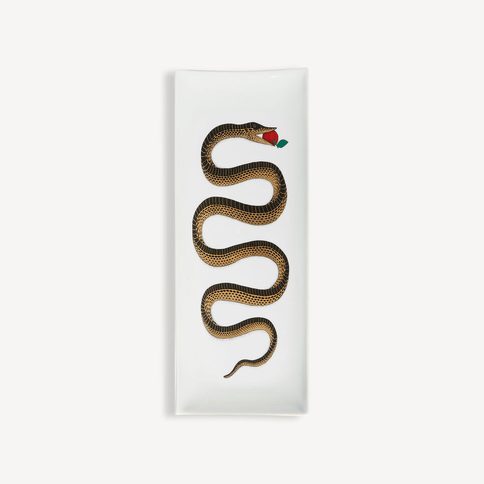 FORNASETTI Tray rettangolare Serpente Multicolour P42Z019FOR21MUL