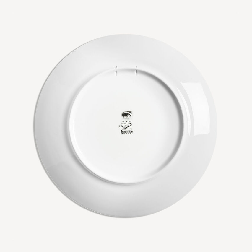 FORNASETTI Wall plate Tema e Variazioni n.290 White/Black PTV290XFOR21BIA