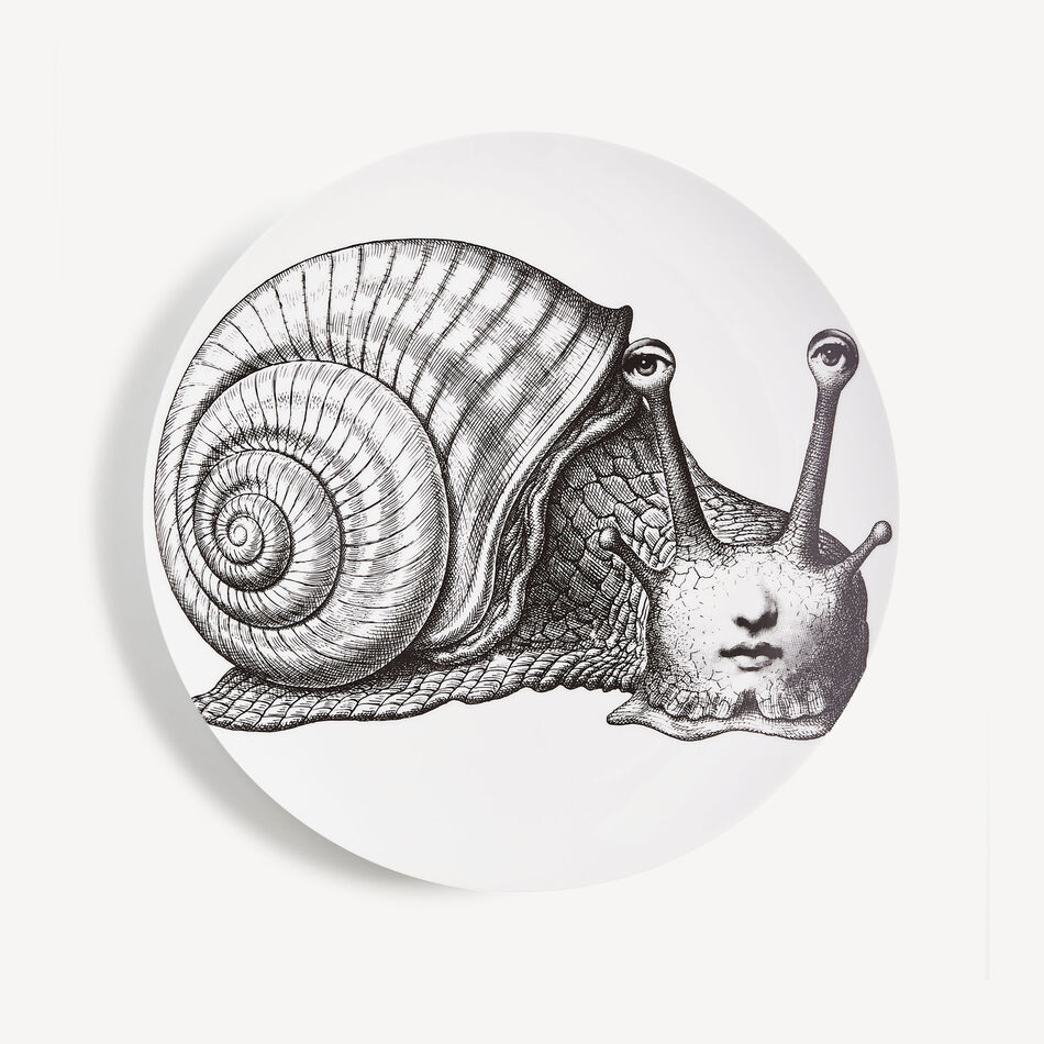 FORNASETTI Wall plate Tema e Variazioni n.260 White/Black PTV260XFOR21BIA