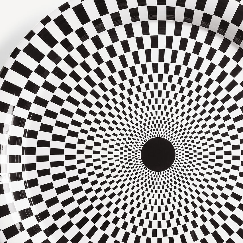 FORNASETTI Tray Egocentrismo White/Black C32X114FOR21BIA