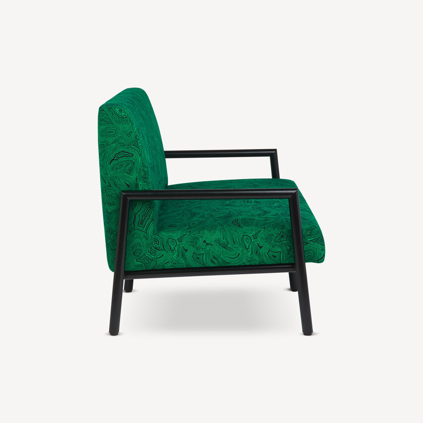 FORNASETTI Outdoor Sofa Malachite Green/Black DIV102MNEFOR22VER