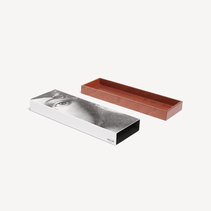 FORNASETTI Box Mezzo Viso White/Black C19X340FOR21BIA