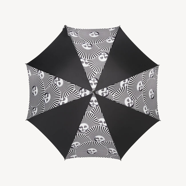 Shop Fornasetti Classic Umbrella Soli A Ventaglio In White/black