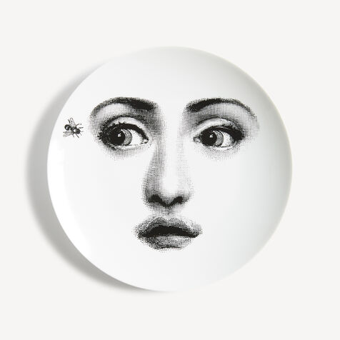 FORNASETTI Wall plate Tema e Variazioni n.364 White/Black PTV364XFOR21BIA