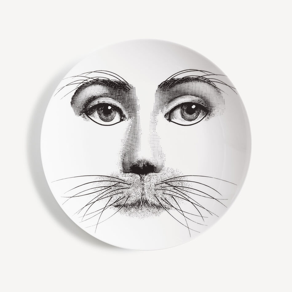 FORNASETTI Wall plate Tema e Variazioni n.311 White/Black PTV311XFOR21BIA