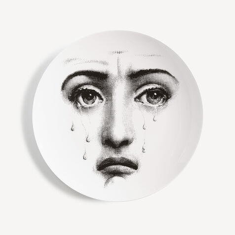 FORNASETTI Wall plate Tema e Variazioni n.77 White/Black PTV077XFOR21BIA