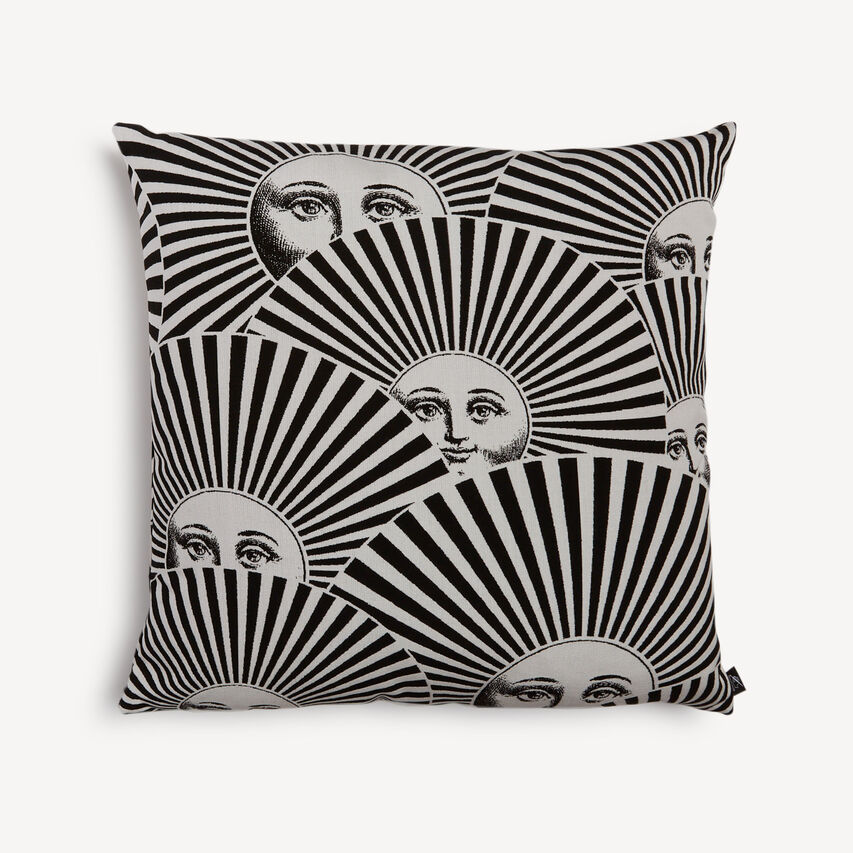 FORNASETTI Outdoor cushion Soli a Ventaglio White/Black PILL070E60FOR22BIA