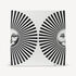 FORNASETTI Cube with drawer Sole Raggiante White/Black M03X032FOR23BIA