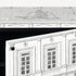 FORNASETTI Raised sideboard Architettura white/black M42X419BFOR21BIA