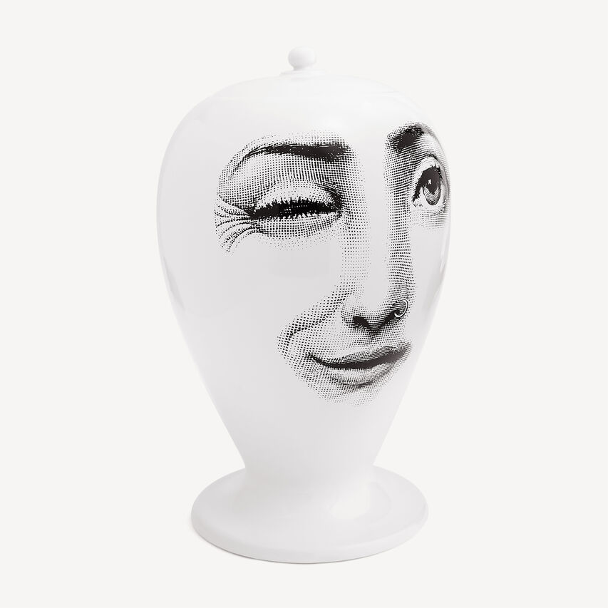 FORNASETTI Vase Piercing White/Black FOR10538FOR21BIA