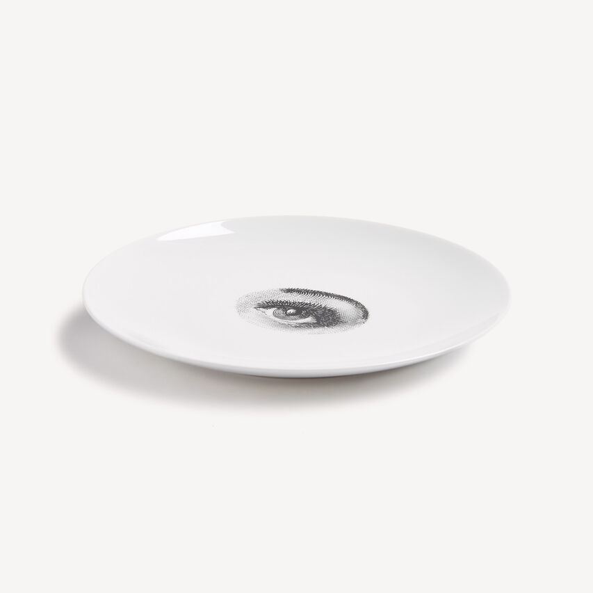 FORNASETTI Wall plate Tema e Variazioni n.35 White/Black PTV035XFOR21BIA