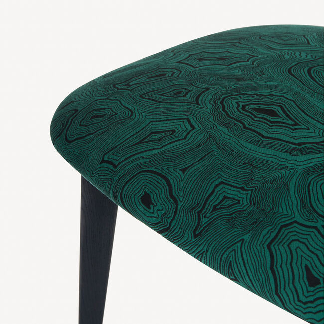 Shop Fornasetti Upholstered Chair Malachite In Green/black