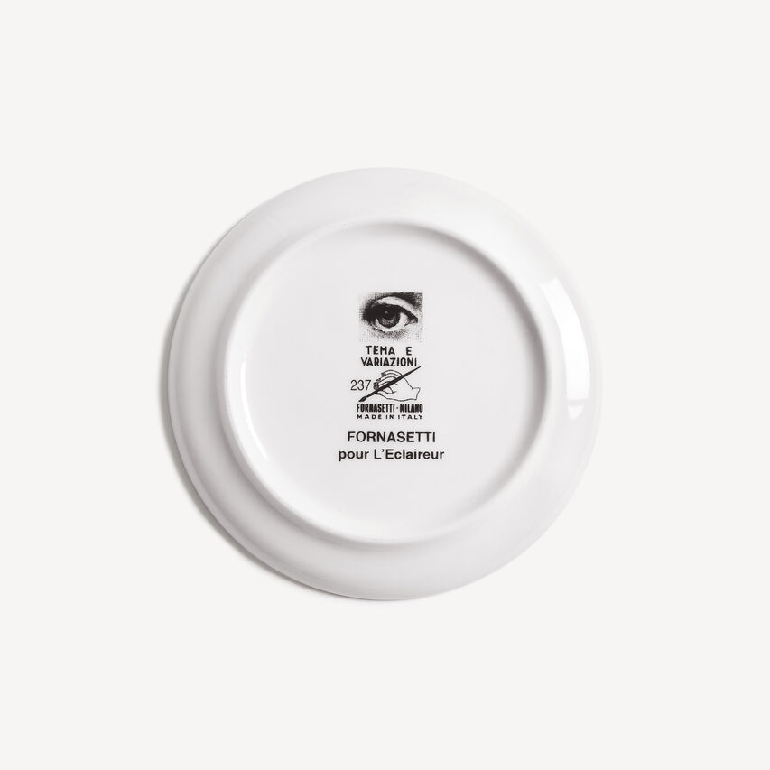 FORNASETTI Coaster Tema e Variazioni n.237 White/Black P17X237FOR21BIA