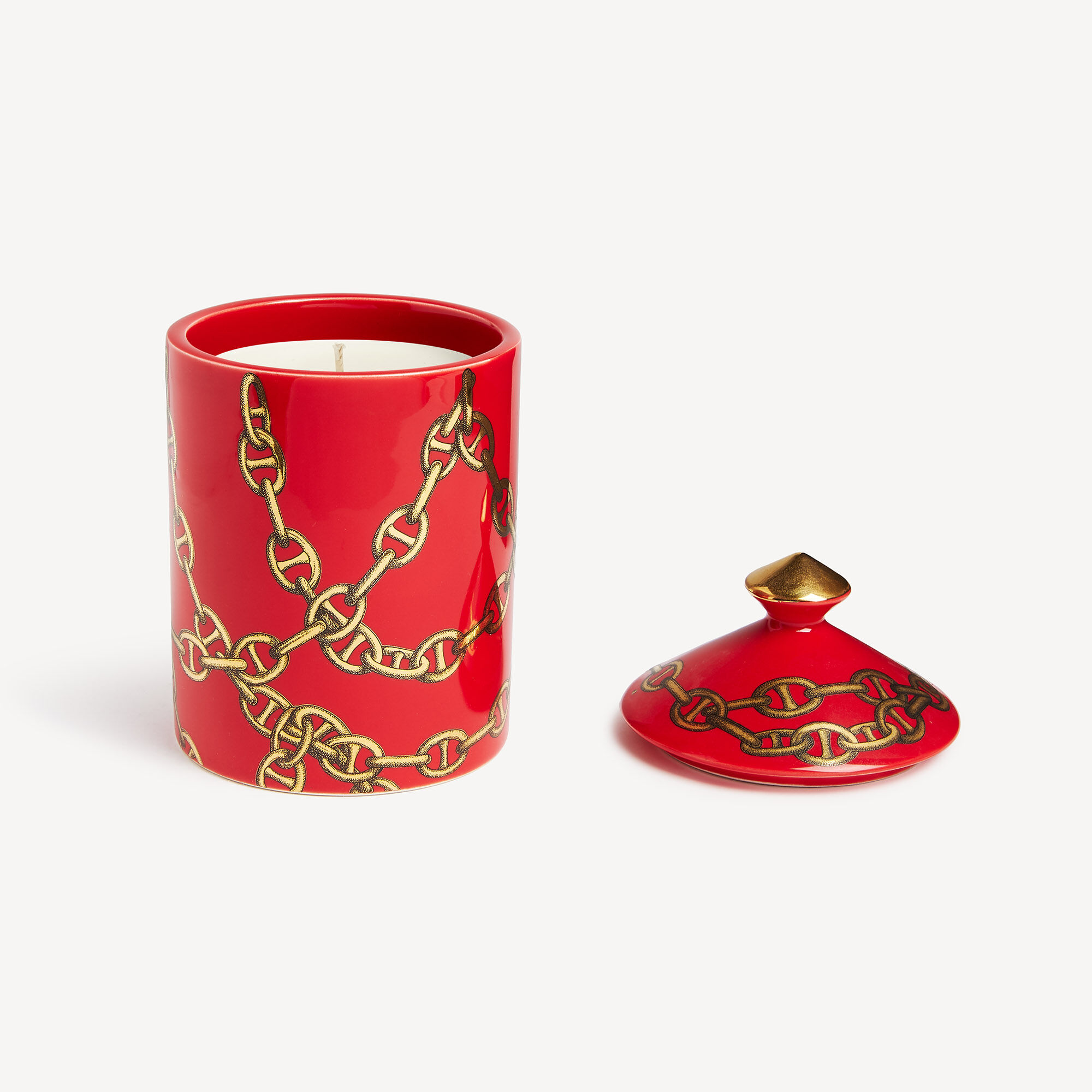Candle Catene - Otto scent in red/gold | Fornasetti®