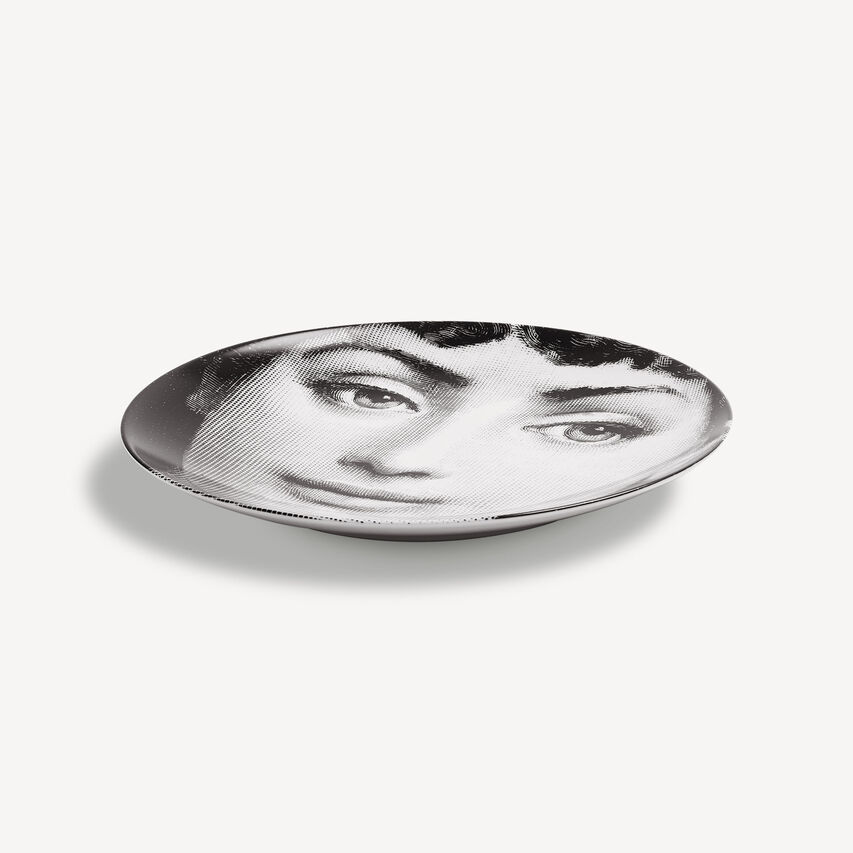 FORNASETTI Wall plate Tema e Variazioni n.235 White/Black PTV235XFOR21BIA