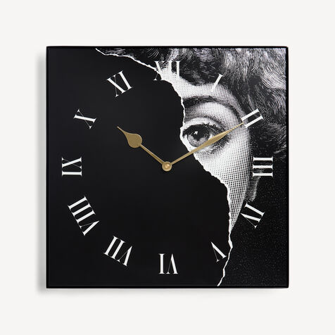 FORNASETTI Wall clock Tema e Variazioni n.145 Black/White WSCLO05FOR25NER