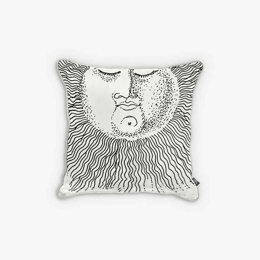 FORNASETTI Cushion Solingo White/Black PILLSL900FOR21BIA