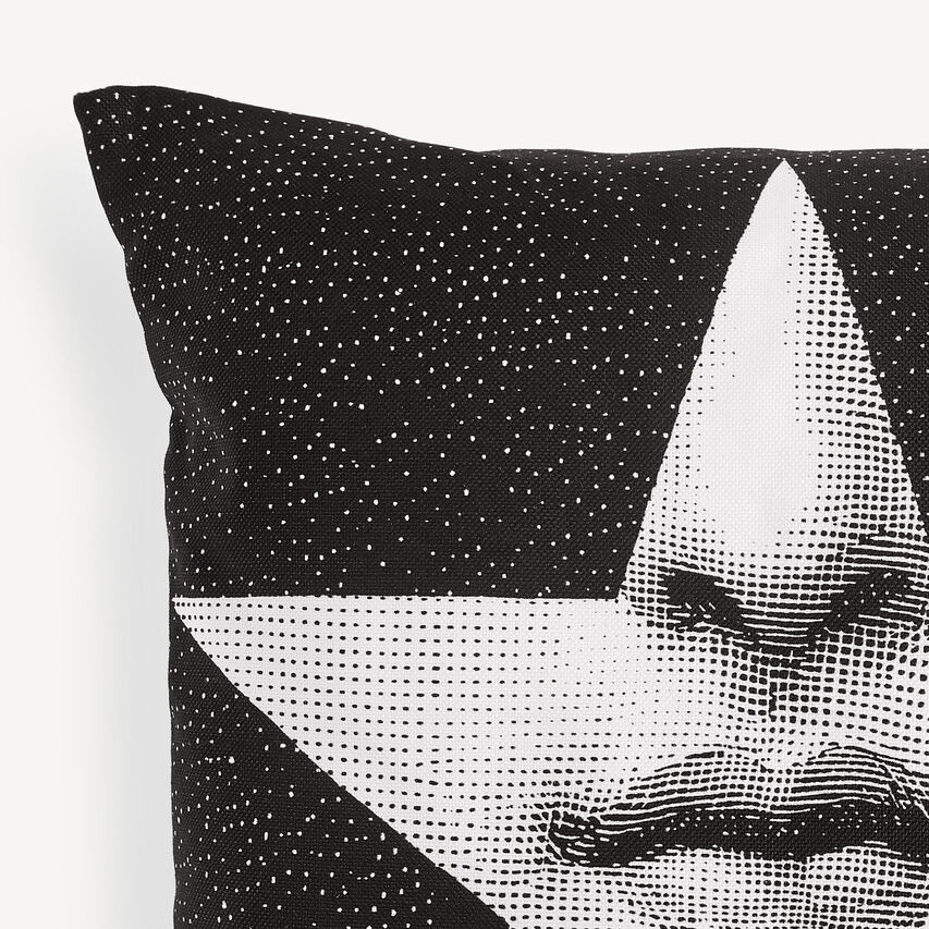 FORNASETTI Cushion Tema e Variazioni n.381 White/Black PILLTV010FOR21BIA
