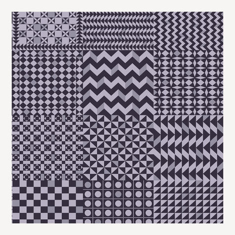 FORNASETTI Wallpaper Geometrico Magenta/Ink GEOMETRFOR23GRI