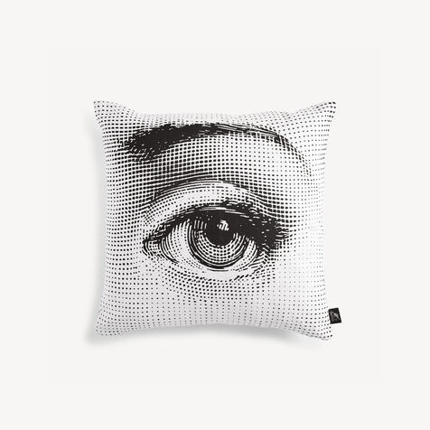 FORNASETTI Coussin Tema e Variazioni n&deg; 397 Blanc/Noir PILLTV008FOR21BIA