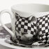 FORNASETTI Tea cup High Fidelity Quadretato white/black P39X2894FOR21BIA
