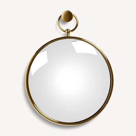 FORNASETTI Magic convex mirror with ring Brass C37X001FOR21OTT