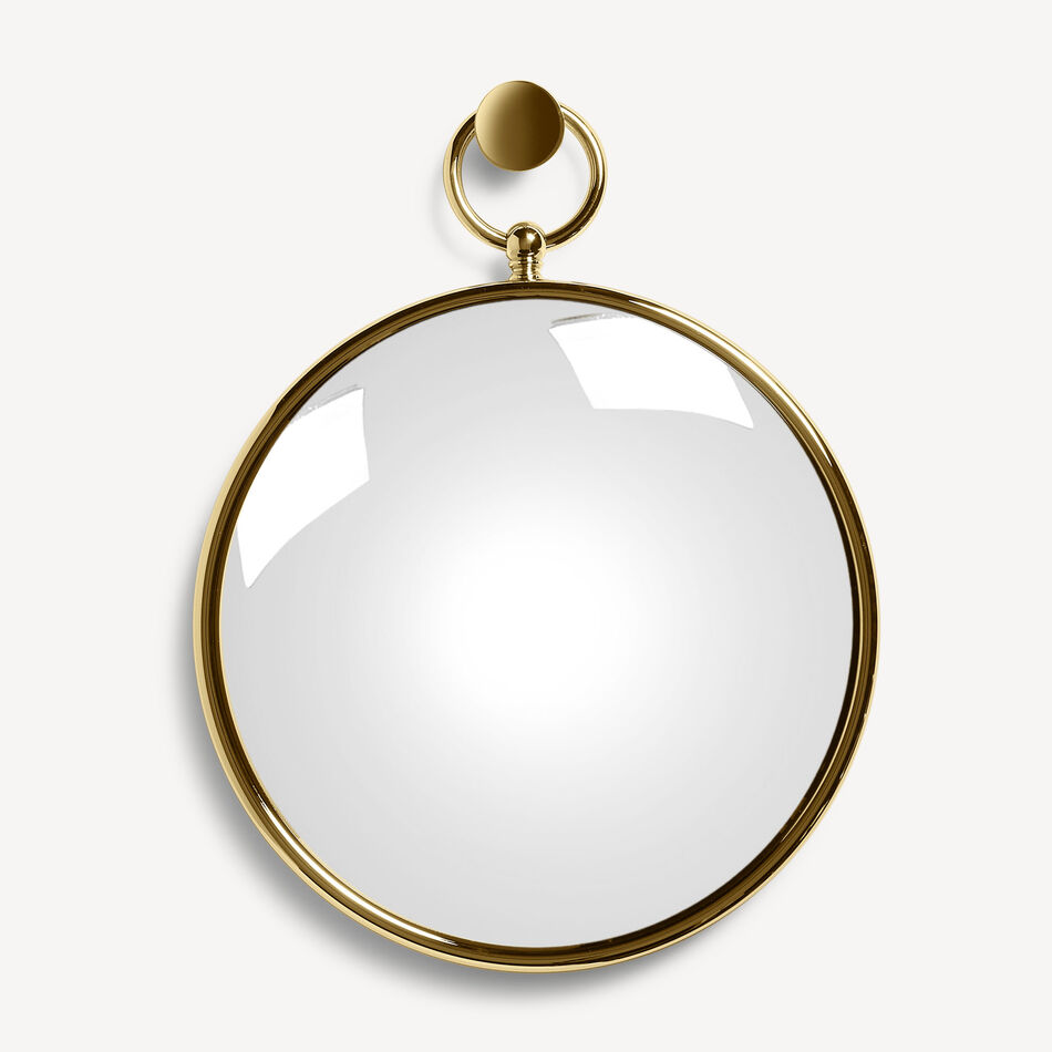 FORNASETTI Magic convex mirror with ring Brass C37X001FOR21OTT