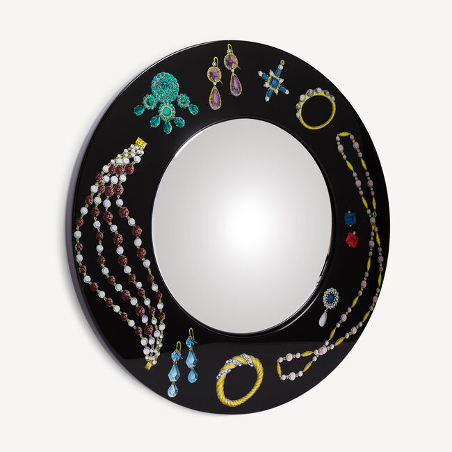 Shop Fornasetti Frame With Convex Mirror Gioielli In Multicolour
