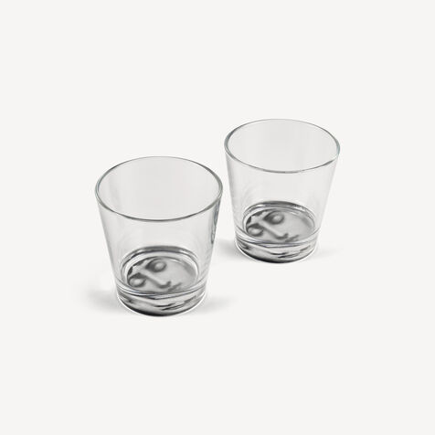 FORNASETTI 2 glasses set Tema e Variazioni Black G40X3762FOR23NER