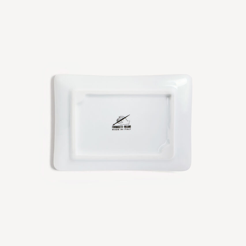 FORNASETTI Ashtray Mano con Anelli White/Black/Gold P37Z460FOR21ORO