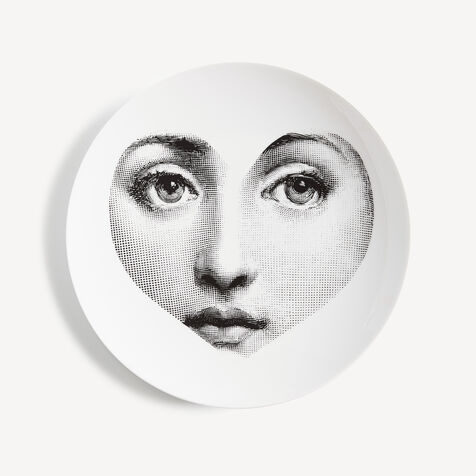 FORNASETTI Wall plate Tema e Variazioni n.41 White/Black PTV041XFOR21BIA