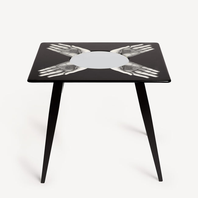 Shop Fornasetti Magic Table Mani In White/black