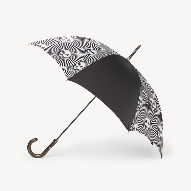 Fornasetti Classic Umbrella Soli A Ventaglio In White/black