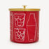 FORNASETTI Ice Bucket Oggetti Cocktail Red/White C15Y156FOR24ROS