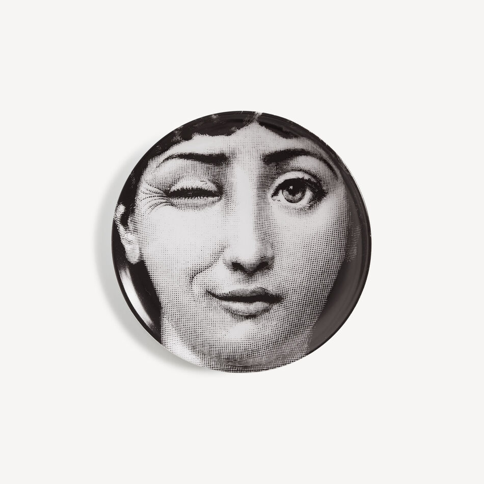 FORNASETTI Decorative holder Tema e Variazioni n.130 White/Black P63X130FOR21BIA