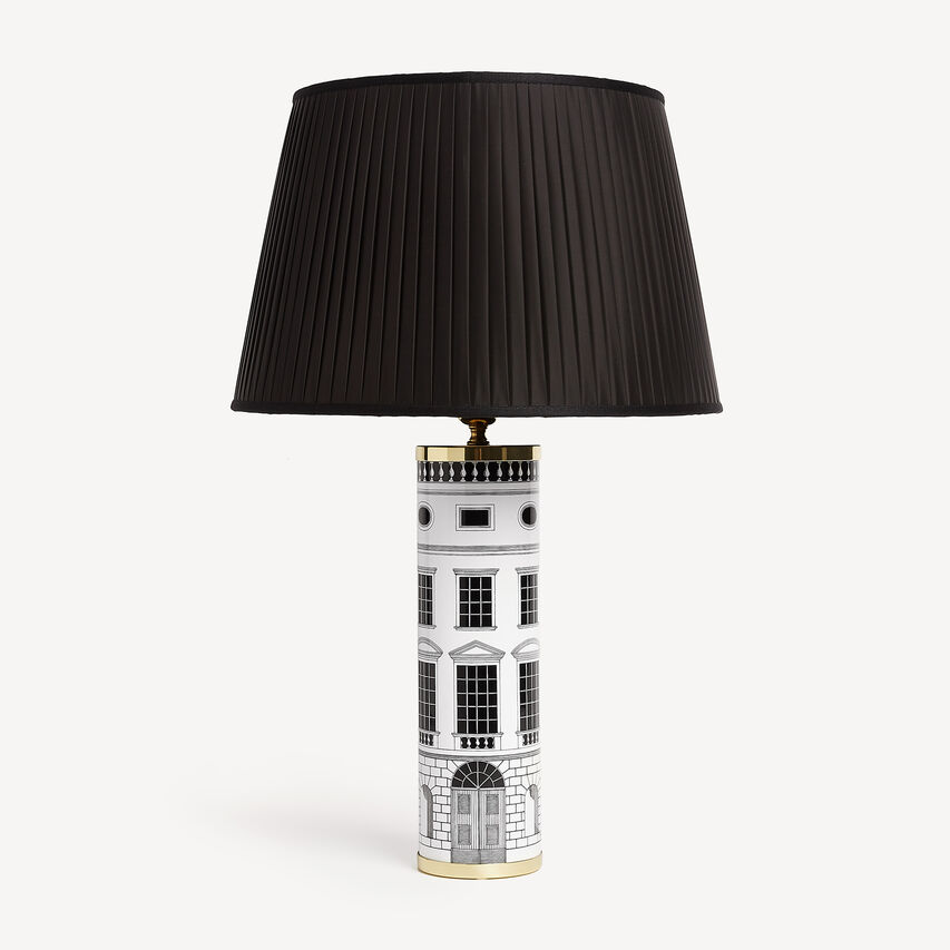FORNASETTI Conical pleated lampshade Black PAR013FOR21NER