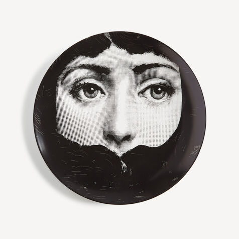FORNASETTI Wall plate Tema e Variazioni n.11 White/Black PTV011XFOR21BIA