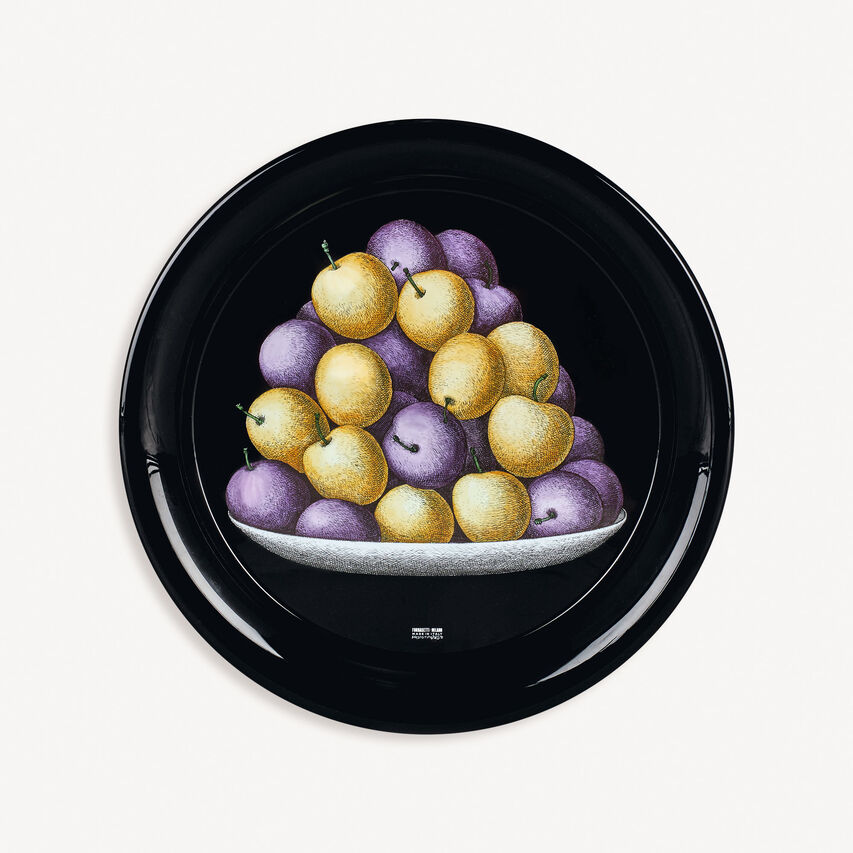 FORNASETTI Round tray Prugne Multicolour C26Y168FOR24NER