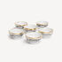 FORNASETTI Set 6 appetizer bowls Appetizers white/black/gold P51Z001FOR21ORO