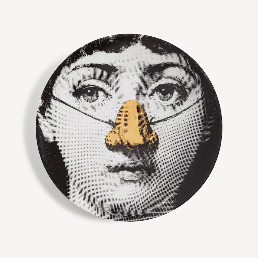 FORNASETTI Plate Tema e Variazioni n.140 White/Black/Gold PTVZ140FOR21ORO