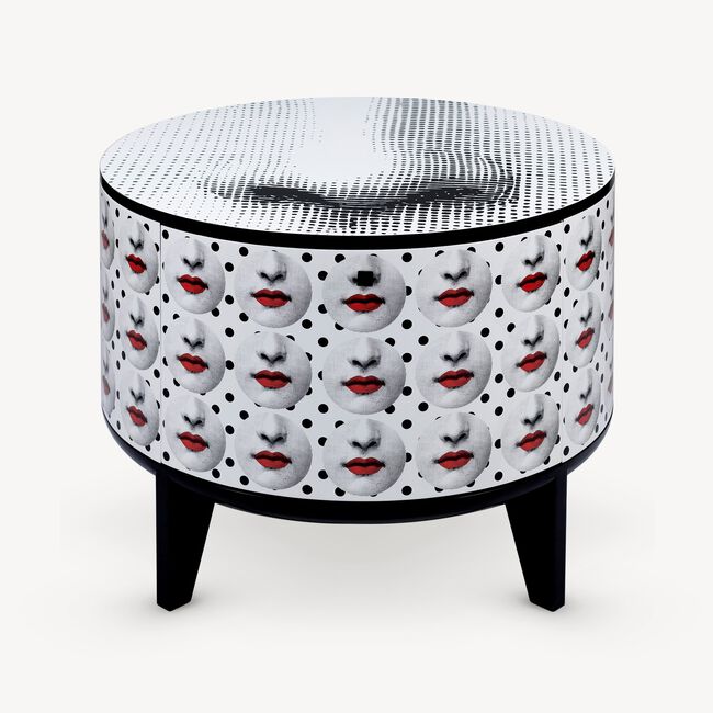 Fornasetti Tamburo Table Comme Des Fornà In White/black/red