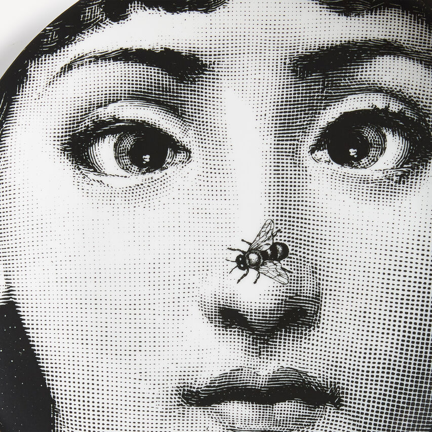 FORNASETTI Wall plate Tema e Variazioni n.363 White/Black PTV363XFOR20BIA