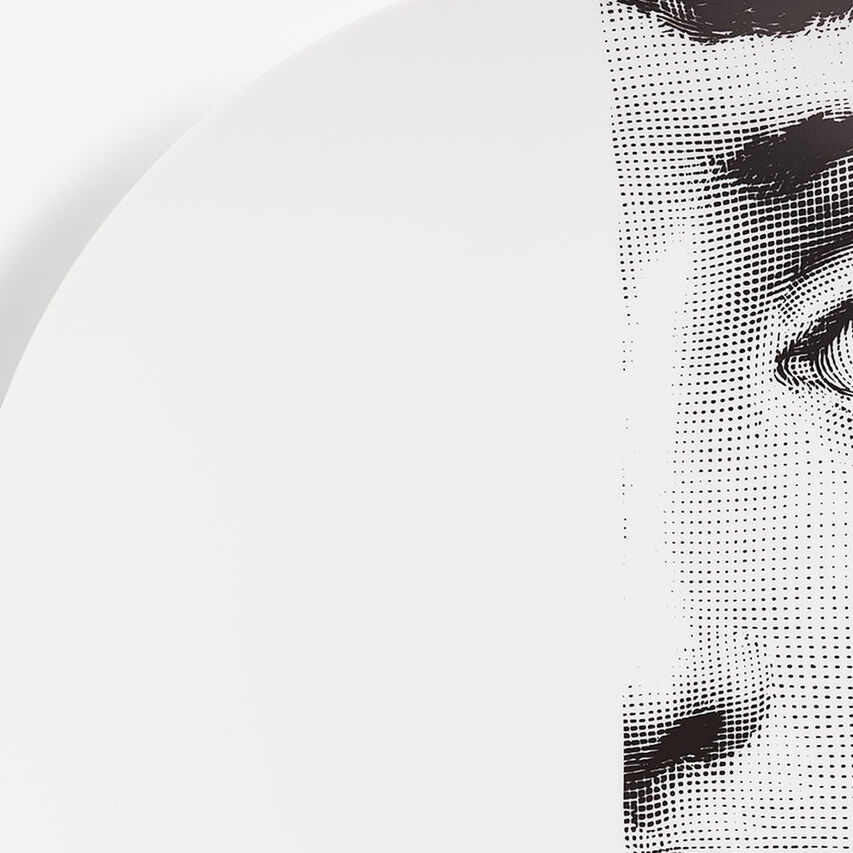 FORNASETTI Wall plate Tema e Variazioni n.31 White/Black PTV031XFOR21BIA