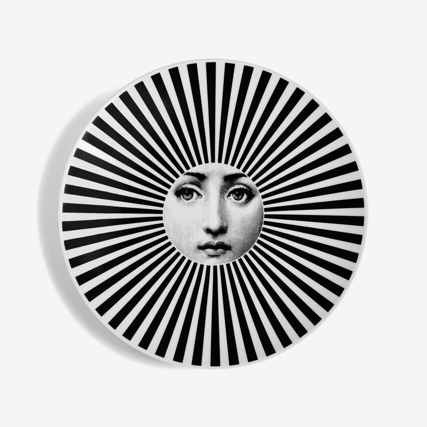 FORNASETTI Wall Plate Tema e Variazioni n.247 White/Black PTV247XFOR23BIA
