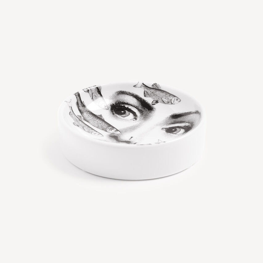 FORNASETTI Ashtray Tema e Variazioni n.392 White/Black P23X392FOR21BIA