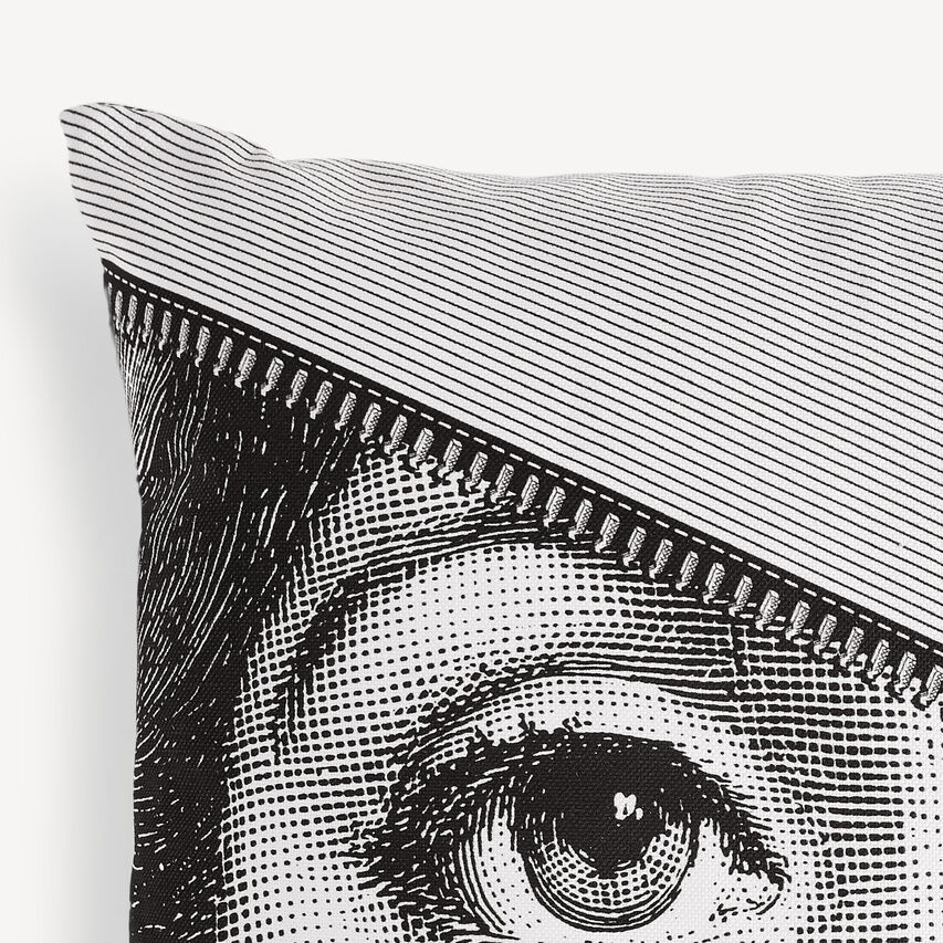 FORNASETTI Cushion Tema e Variazioni n.401 White/Black PILLTV009FOR21BIA
