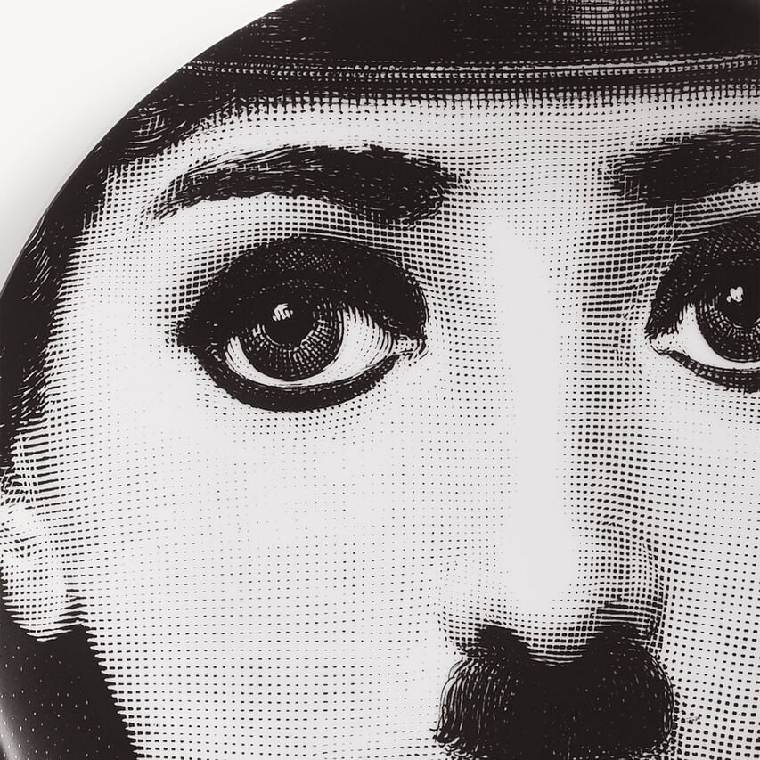 FORNASETTI Wall plate Tema e Variazioni n.204 White/Black PTV204XFOR21BIA