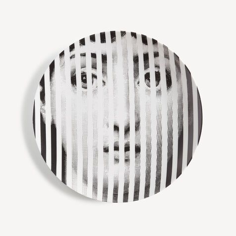 FORNASETTI Wall plate Tema e Variazioni n.34 White/Black PTV034XFOR21BIA