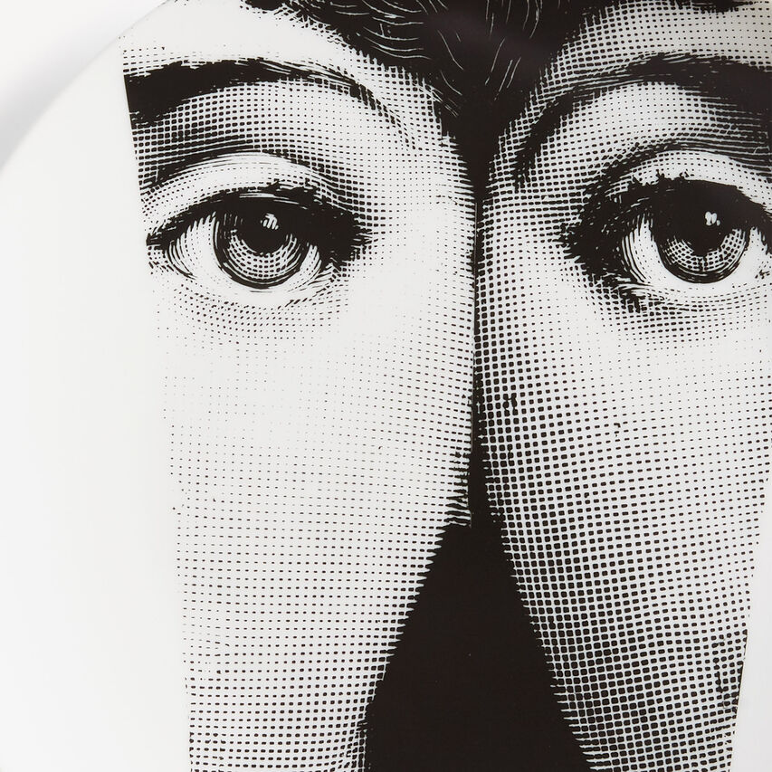 FORNASETTI Wall plate Tema e Variazioni n.13 White/Black PTV013XFOR21BIA