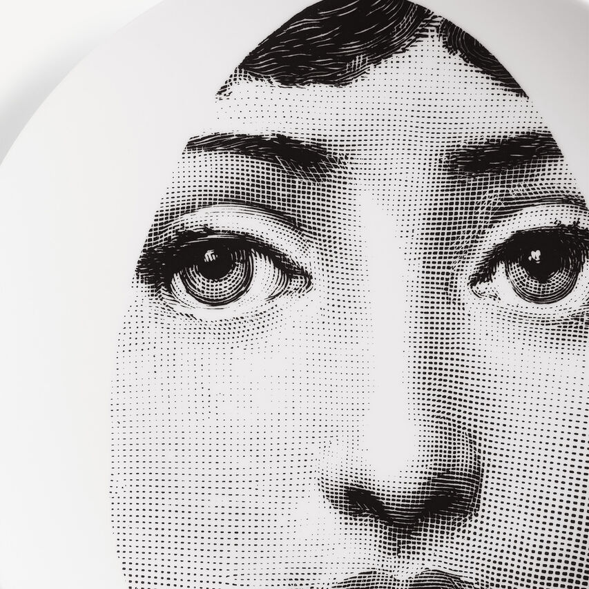 FORNASETTI Wall plate Tema e Variazioni n.59 White/Black PTV059XFOR21BIA